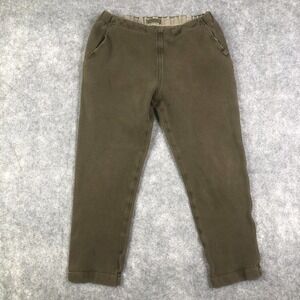Humanoid Cropped Trouser Casual Olive Pull On Pant Size Small Cotton Blend